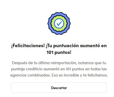 Aviso de la plataforma: la puntuación aumentó 101 puntos